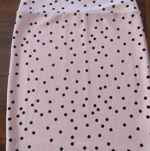 Polka dot pencil skirt